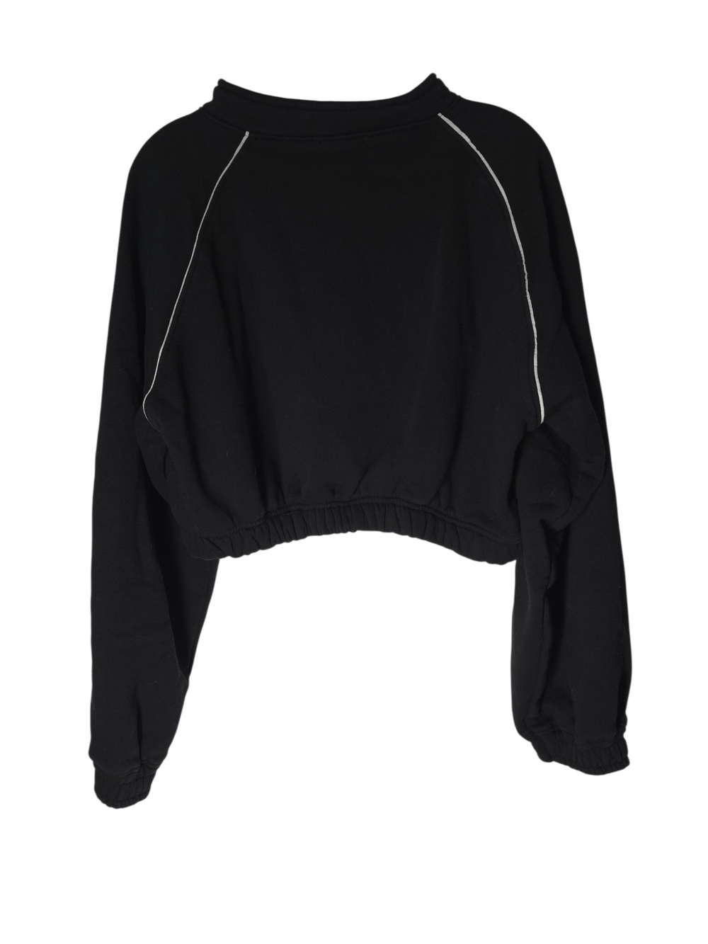 Fashion Nova Black Zip-Up Cropped Sweatshirt And Sweatpants Set - Picture 3 of 11